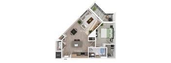 A5 floor plan at The Sevens in Dallas TX