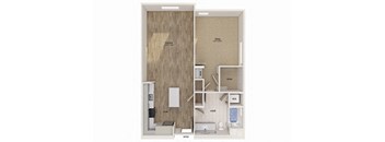 One bedroom floor plan image at Altitude Apartments