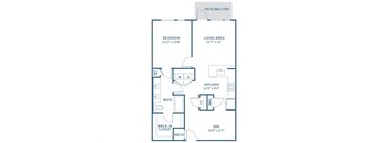 a floor plan of a house with a bedroom and a closet
