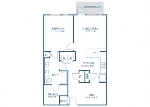 a floor plan of a house with a bedroom and a closet