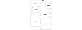 A6 Floorplan Image at The Lodge at Morgan Hills Apartments in Morgan Hill CA