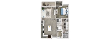 A6 Floorplan Image at Fifteeen15 South Lamar Apartments in Austin TX