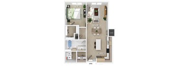 One bedroom floor plan at 333 Ellington in Gaithersburg MD