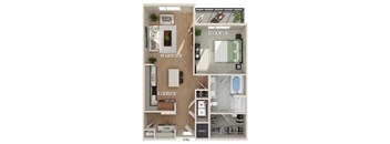 A8 floor plan at The Sevens in Dallas TX