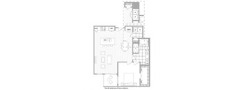 One bedroom floor plan image at Cirro King of Prussia Apartments in King of Prussia PA