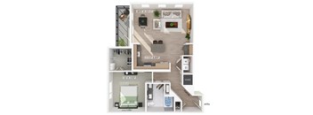 A9 floor plan at The Sevens in Dallas TX