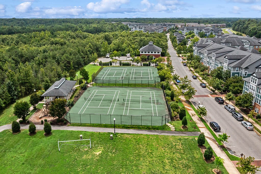 Aerial Tennis Courts and Soccer fields at Westerchester at the Pavillions in Waldorf MD