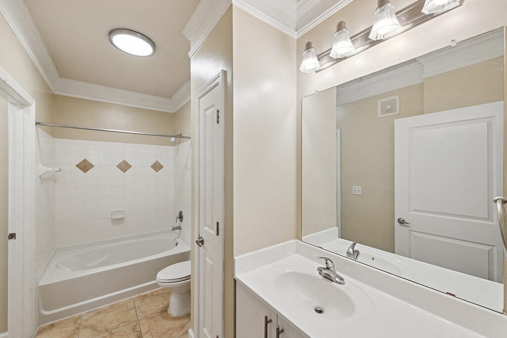 Bathroom with sink and shower at Westerchester at the Pavillions in Waldorf MD