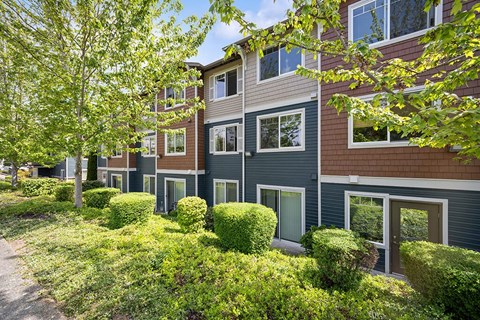Apartment Exteriors at Ballinger Court Senior Apartments in Edmonds WA