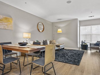 Open floor plan at Axis Admirals Hill Apartments in Chelsea MA - Photo Gallery 3