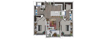 Two Bedroom Floor Plan at District at Scottsdale Apartments in Scottsdale AZ