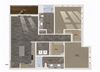 Two bedroom floor plan at Radiate Apartments in Redmond, WA