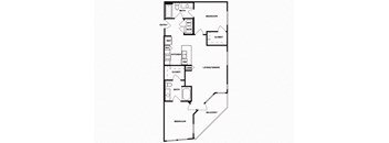 Two bedroom floor plan image at Norte Town Lake Apartments in Tempe Arizona
