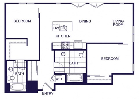 B04 Floorplan Image at Q21 Apartments in Portland OR