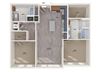 Two bedroom floor plan image at Vero Apartments in Chelsea MA