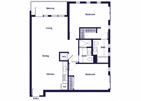 B06 floor plan at Idea1 Apartments in San Diego CA