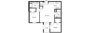 B07 Floor Plan at Candara at Hancock Park Apartments in Los Angeles CA