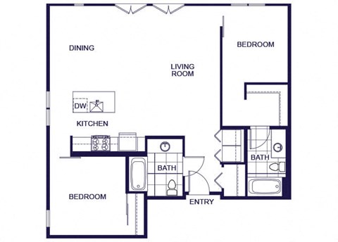 B07 Floorplan Image at Q21 Apartments in Portland OR