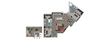 Two Bedroom Floor Plan at District at Scottsdale Apartments in Scottsdale AZ