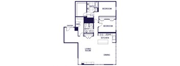 B10 floor plan at Q21 Apartments in Portland OR