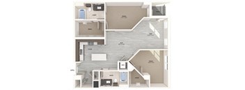 B13 Floorplan Image at Aspect at Totem Lake Apartments in Kirkland WA