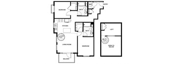 B18  Floor Plan at Candara at Hancock Park Apartments in Los Angeles CA