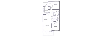 Two bedroom floor plan image at Grand Oaks Apartments in Chester VA
