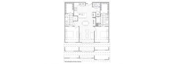 Two bedroom floor plan image at Cirro King of Prussia Apartments in King of Prussia PA