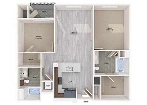 B1 floor plan at Embark Apartments in Freemont CA