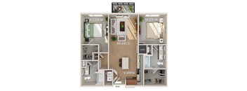 B1 floor plan at The Sevens in Dallas TX
