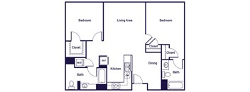 Two bedroom Floorplan Image