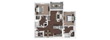 Two bedroom apartment at Portofino Place Apartments in West Palm Beach Florida