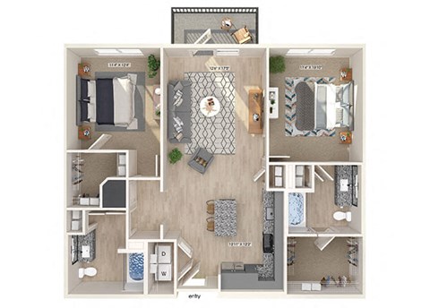 B1 Floorplan Image at Verge Apartments in Atlanta GA