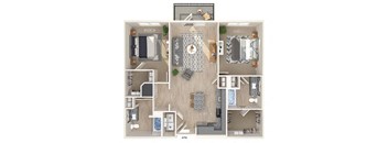 B1 Floorplan Image at Verge Apartments in Atlanta GA