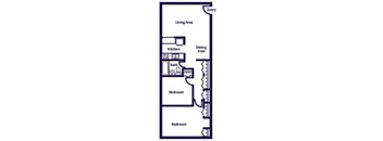 B1 Floorplan Image at Patrick Henry Apartments in Arlington, VA