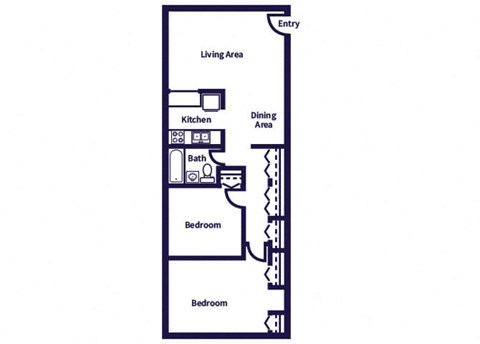 B1 Floorplan Image at Patrick Henry Apartments in Arlington, VA