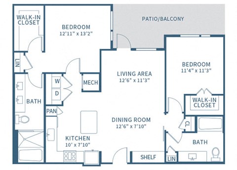 a blueprint of a floor plan of a house