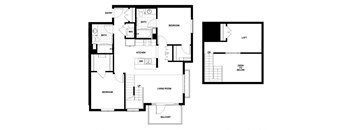 B20  Floor Plan at Candara at Hancock Park Apartments in Los Angeles CA