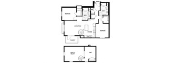 B21 Floor Plan at Candara at Hancock Park Apartments in Los Angeles CA