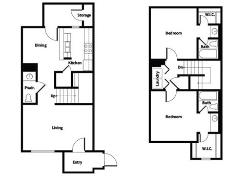 B2TH Floorplan Image at Park Village in Conroe TX