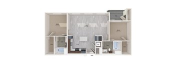 B2 floor plan at Embark Apartments in Freemont CA