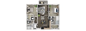 B2 Floorplan Image at Fifteeen15 South Lamar Apartments in Austin TX