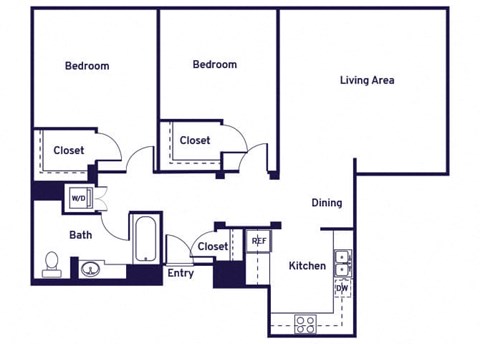 Two bedroom Floorplan Image