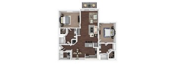 Two bedroom apartment at Portofino Place Apartments in West Palm Beach Florida