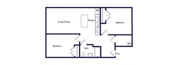 B2 Floorplan Image at Fairbrooke Senior Apartments in Aberdeen MD