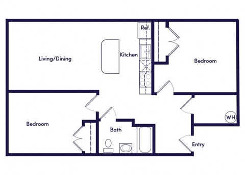 B2 Floorplan Image at Fairbrooke Senior Apartments in Aberdeen MD