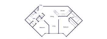 Two bedroom Floorplan Image at Guardian Place Apartments in Richmond VA