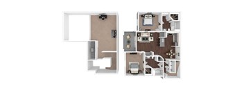 Two bedroom apartment at Portofino Place Apartments in West Palm Beach Florida