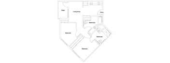 B3 Floorplan Image at The Lodge at Morgan Hills Apartments in Morgan Hill CA
