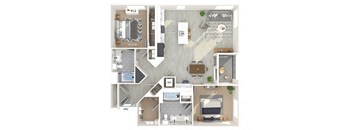 B4 Floorplan Image at Chroma Apartments in Canoga Park CA